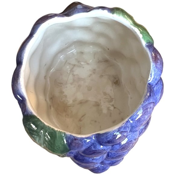 PAIR of Vtg FITZ AND FLOYD Grape Candle Holders 1989 Ceramic Retired Whimsical - Picture 8 of 11